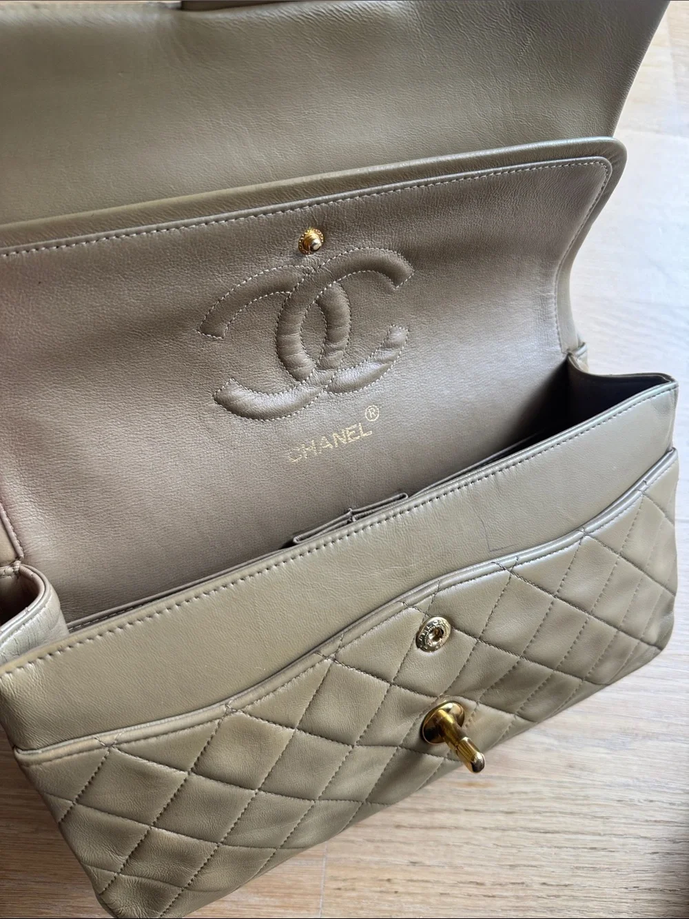 Vintage Chanel Medium Classic Flap Beige